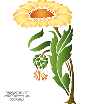 Een gerbera - sjabloon voor decoratie
