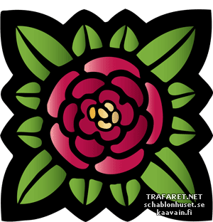 Rose Art Nouveau 762 - sjabloon voor decoratie