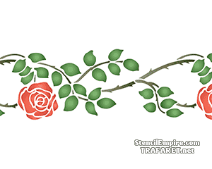 Bordure rose 205 - pochoir pour la décoration