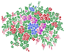 Zomerbloemen - sjabloon voor decoratie