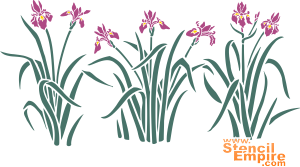 Irissen 2 - sjabloon voor decoratie