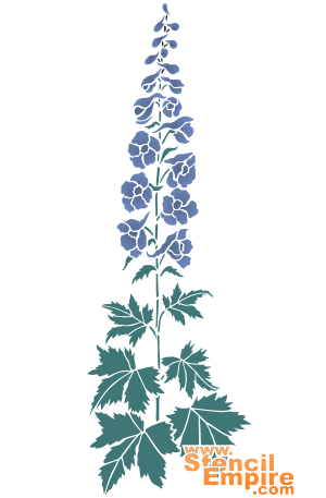 Delphinium - sjabloon voor decoratie