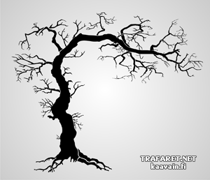 Arbre gothique (Pochoirs avec silhouettes et contours)