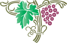 Bos en wijnstok - sjabloon voor decoratie