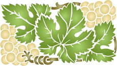 Druivenmotief - sjabloon voor decoratie