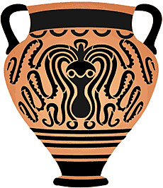 Octopus vaas - sjabloon voor decoratie