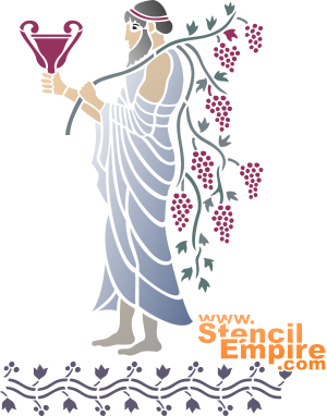 Dionysus - sjabloon voor decoratie