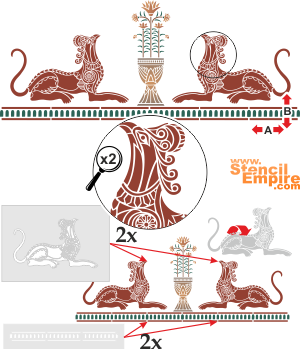 Landschap van Knossos - sjabloon voor decoratie