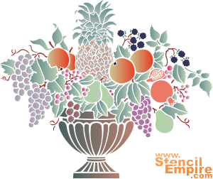 Een fruitschaal - sjabloon voor decoratie