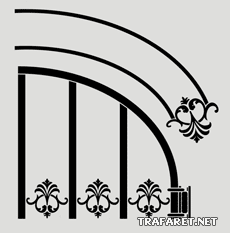 De helft van de bovenkant van de poort - sjabloon voor decoratie