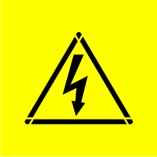 Hoog voltage - sjabloon voor decoratie