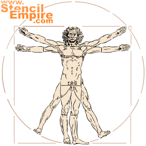 Da Vinci man (Stencils met historische kunst)