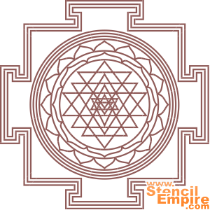 Sri Yantra (Pochoirs avec motifs indiens)