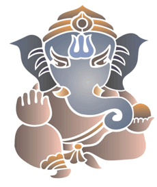 Indische olifant - sjabloon voor decoratie