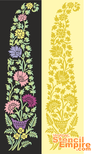 Lang paisley - sjabloon voor decoratie