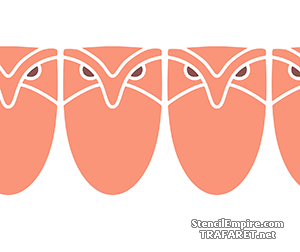 Hiboux sombres moderne - pochoir pour la décoration