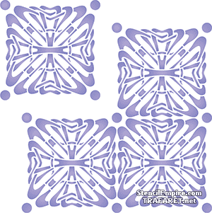 Carreaux Art Nouveau 14 - pochoir pour la décoration