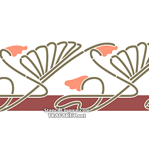 Art Nouveau rand 048 - sjabloon voor decoratie