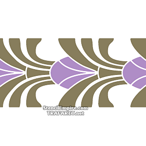 Art Nouveau rand 052 - sjabloon voor decoratie