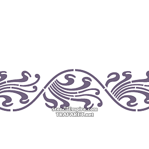 Art Nouveau rand 067 - sjabloon voor decoratie
