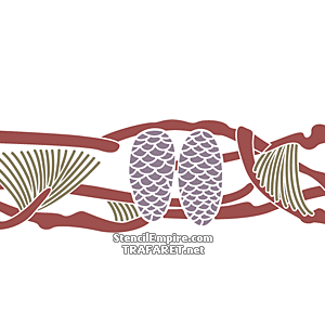 Bordure Art Nouveau 070 (Pochoirs des styles Art nouveau et Art déco)