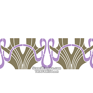Art Nouveau rand 085 - sjabloon voor decoratie
