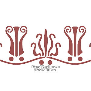 Art Nouveau rand 088 - sjabloon voor decoratie