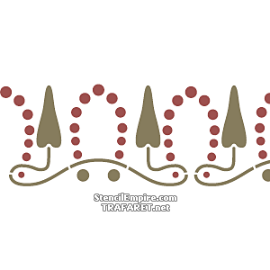 Art Nouveau rand 114 (Stencils van Art Nouveau en Art Deco stijlen)