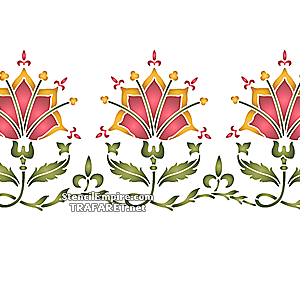 Turkse bloemen - sjabloon voor decoratie