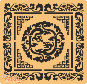 Drakenpatroon - sjabloon voor decoratie