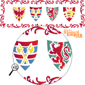 Ingelijste schilden - sjabloon voor decoratie