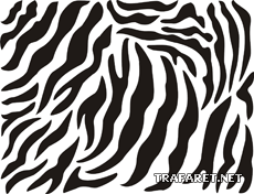 Zebra huid. Pak van 4 stuks. (Dierenstencils - verkoop in kleine partijen)