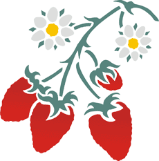 Aardbei - sjabloon voor decoratie