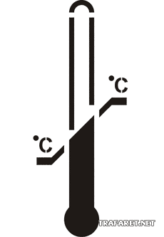 Temperatuurbeperking - sjabloon voor decoratie