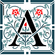 Beginletter A - sjabloon voor decoratie