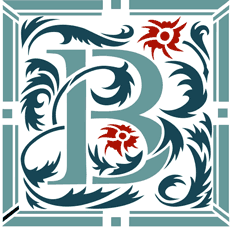 Beginletter B - sjabloon voor decoratie