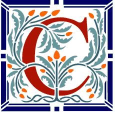 Beginletter C - sjabloon voor decoratie