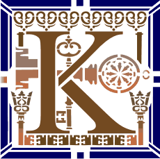 Beginletter K - sjabloon voor decoratie