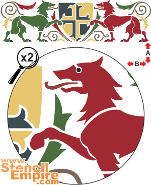 Heraldiek patroon 1 - sjabloon voor decoratie
