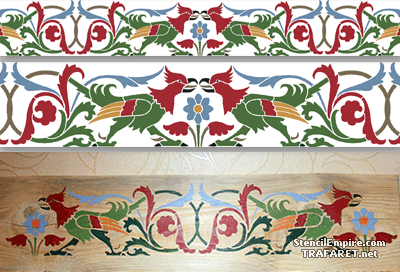 Bordure de coq - pochoir pour la décoration