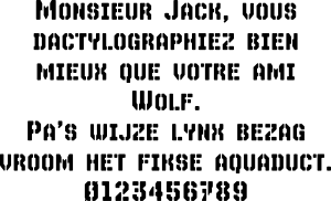 Tekst door militair lettertype - sjabloon voor decoratie