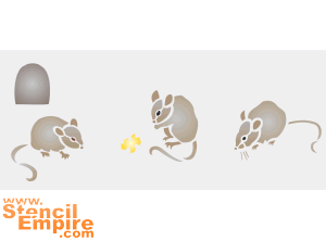 Drie muizen (Stencils met insecten en beestjes)