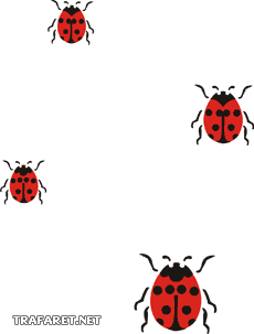 coccinelles - pochoir pour la décoration