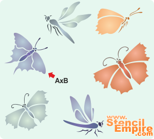 Vlinders en libellen (Stencils met vlinders en libellen)
