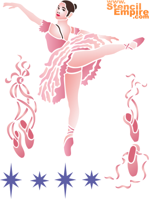 Ballerina - sjabloon voor decoratie