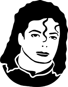 Michael Jackson 2 - sjabloon voor decoratie