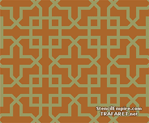 Marokkaans rasterwerk (Muursjablonen met herhalende patronen)