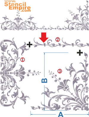 Ensemble classique 032b - pochoir pour la décoration