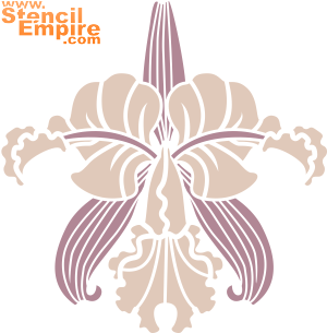 Orchidée de Grasse - pochoir pour la décoration