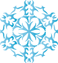 Sneeuwvlok XXII - sjabloon voor decoratie